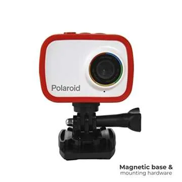Polaroid Sport Action Camera 720p 12.1mp, Waterproof Camcorder Video Camera with Built in Rechargeable Battery and Mounting Accessories, Action Cam for Vlogging, Sports, Traveling