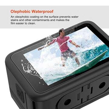 [6pcs] Screen Protector for GoPro Hero 11/Hero 10/Hero 9, Ultra Clear Tempered Glass Screen Protector + Lens Protector + Small Front Screen Protector for GoPro 11 GoPro 10 GoPro 9 Black