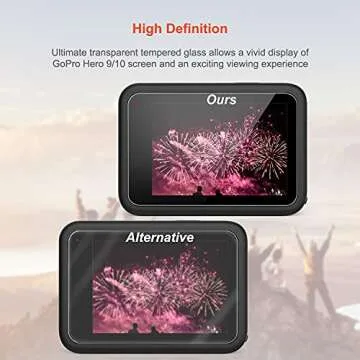 [6pcs] Screen Protector for GoPro Hero 11/Hero 10/Hero 9, Ultra Clear Tempered Glass Screen Protector + Lens Protector + Small Front Screen Protector for GoPro 11 GoPro 10 GoPro 9 Black