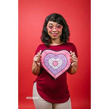 FEISEDY Trendy Rimless Heart Sunglasses Pack For Parties