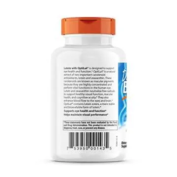 Doctors Best Lutein with OptiLut, Supports Eye Health, Non-GMO, Gluten Free, Soy Free, Vegan 120 Veggie Caps