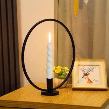 Elegant White Spiral Twisted Taper Candles - Set of 4