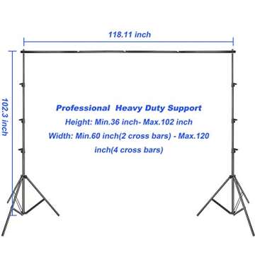 EMART 2000W Photography Video Studio Lighting Kit, Softbox Umbrella Continuous Photo Lighting, 8.5 x 10 Feet Backdrop Stand Support System, 3 Muslin Backdrops
