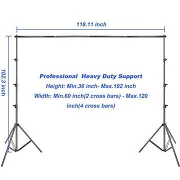 EMART 2000W Photography Video Studio Lighting Kit, Softbox Umbrella Continuous Photo Lighting, 8.5 x 10 Feet Backdrop Stand Support System, 3 Muslin Backdrops