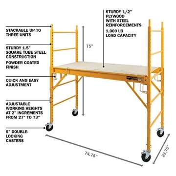 MetalTech Scaffolding Platform - A Versatile 6 ft Work Solution