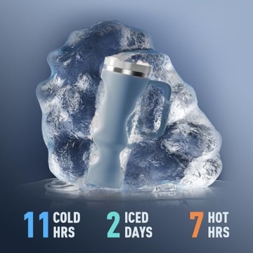 KISSKIND 40 oz Insulated Tumbler with Straw and Lid