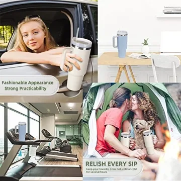 KISSKIND 40 oz Insulated Tumbler with Straw and Lid