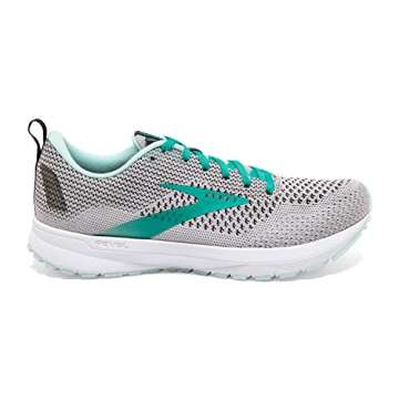 Brooks Women's Revel 4 Running Shoe - Grey/Fair Aqua/Black - 7