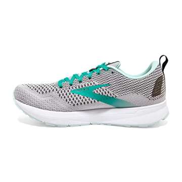 Brooks Women's Revel 4 Running Shoe - Grey/Fair Aqua/Black - 7
