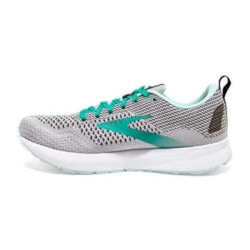 Brooks Women's Revel 4 Running Shoe - Grey/Fair Aqua/Black - 7