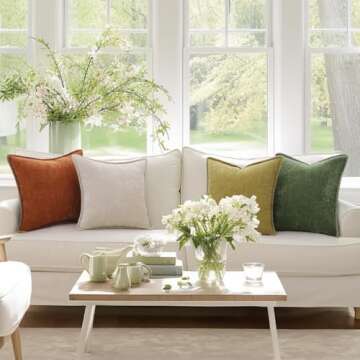 decorUhome Chenille Soft Throw Pillow Covers - Set of 2