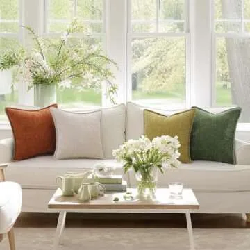 decorUhome Chenille Soft Throw Pillow Covers - Set of 2