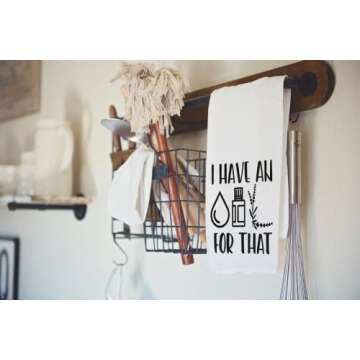 I Have an OIL For That Kitchen and Hand Towel for Essential Oils - 28x28 Inch Perfect for Chef Housewarming Christmas Mother’s Day Birthday Gift (I have an Oil for That)