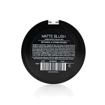 Palladio Matte Blush, Brushes onto Cheeks Smoothly, Soft Matte Look and Even Finish, Flawless Velvety Coverage, Effortless Blending Makeup, Flatters the Face, Convenient Compact, Bayberry