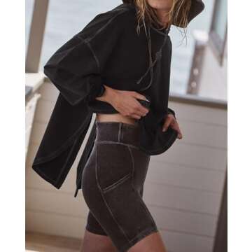 TERIVEEK Women Oversized Open Back Workout Hoodie