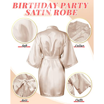 Silky Kimono Robes for Bridesmaids - 12 Pcs Set