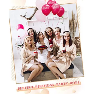 Silky Kimono Robes for Bridesmaids - 12 Pcs Set