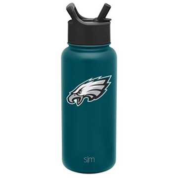 Philadelphia Eagles Water Bottle with Straw Lid - NFL Approved