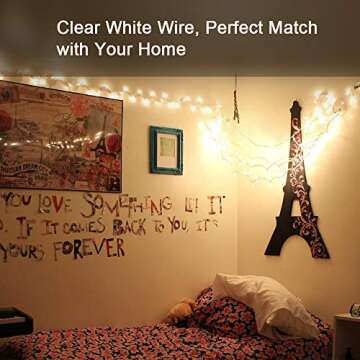 Brizled Christmas Lights, 600 Count 139.2ft Incandescent Mini Christmas Lights, Connectable 120V UL Certified Christmas Tree Lights for Xmas Wedding Bedroom Porch Decor, White Wire, Warm White