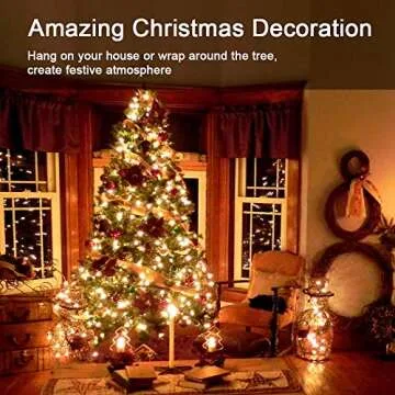 Brizled 600 Count Warm White Christmas Lights for Decor