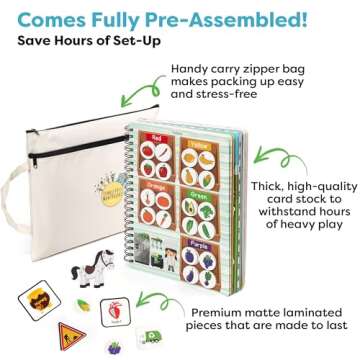 Tinkletots Montessori Busy Book for Toddlers Ages 3 and Up - Pre K Preschool Learning Activities Book - Autism Sensory - Kindergarten Educational Toys for 3 Year Old - My Preschool Busy Book Ages 3-4