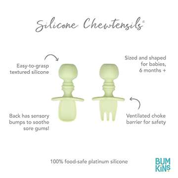 Bumkins Baby Utensils Set for Self-Feeding and BLW