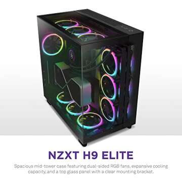 NZXT H9 Elite - RGB Dual-Chamber ATX Mid-Tower PC Case with Glass Panels