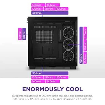NZXT H9 Elite Mid-Tower PC Case with RGB Fans