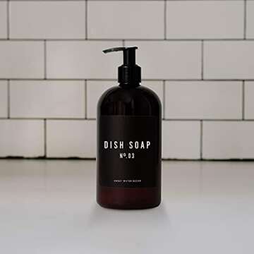 Farmhouse Style Refillable 16 oz Soap Dispenser