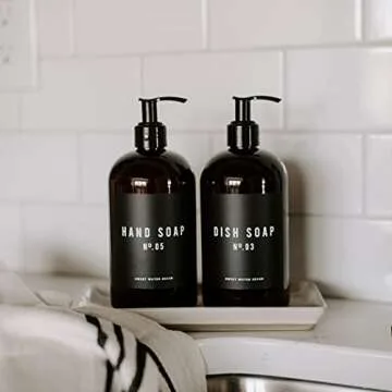 Farmhouse Style Refillable 16 oz Soap Dispenser