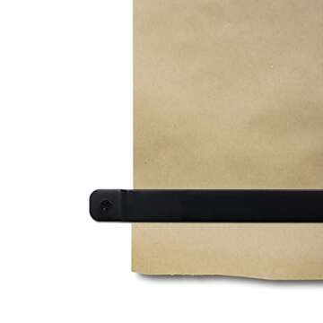 Rettel, Leather Strap Paper Roller, Kraft Paper Scroll, Wall Decor, Wall Art, Wall Mount, Butcher Paper Roll (12 Inch)