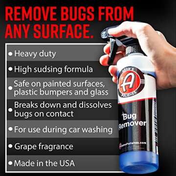 Adam's Car Bug Remover Combo - Powerful Car Bug Remover For Car Detailing | All Purpose Spray Remove...