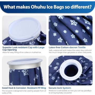 Ohuhu Reusable Ice Pack Set for Pain Relief Therapy