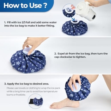 Ohuhu Reusable Ice Pack Set for Pain Relief Therapy