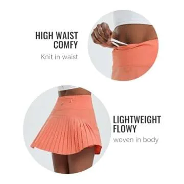 BALEAF Women's Pleated Tennis Skirts with Pockets