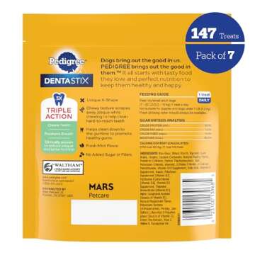 Pedigree Dentastix Dental Care Treats Toy & Small Breed Fresh Flavor, 21 Treats (Pack of 7)
