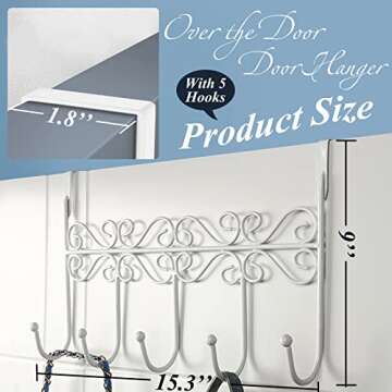 Youdepot Over The Door Hook - Durable & Stylish Storage Solution
