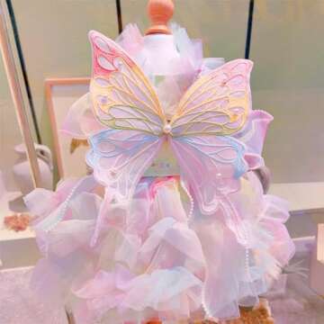 Stylish Dog Princess Dresses for Small Dogs - Butterfly Costumes, Handmade  Skirt, Cute Summer Outfi...