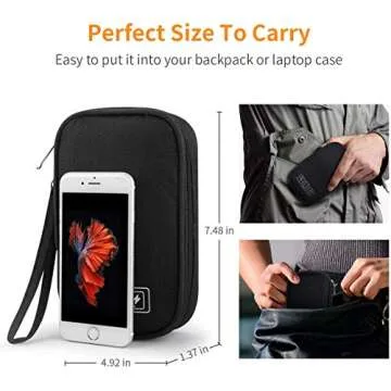 Rinvanic Portable Electronic Cable Organizer Case 