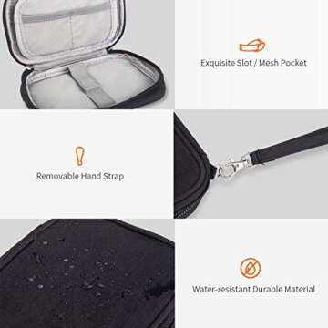 Rinvanic Portable Electronic Cable Organizer Case 