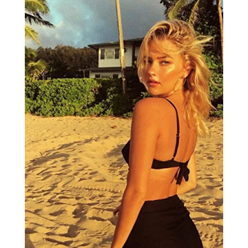 Stylish Women's Swimsuits Deep V Adjustable Bikini Set