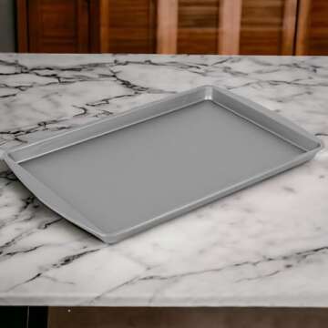 G & S Metal Products Company ProBake Nonstick Cookie Sheet Baking Pan, 15.2" x 10.2" x 0.7", Gray