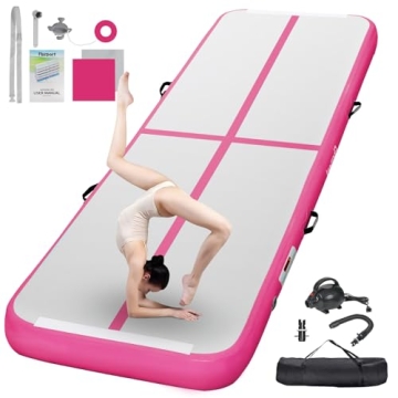 FBSPORT Inflatable Air Gymnastics Mat Training Mats 4/8 inches Thickness Gymnastics Tracks for Home ...
