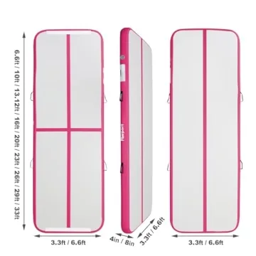 FBSPORT Inflatable Air Gymnastics Mat for Home Training