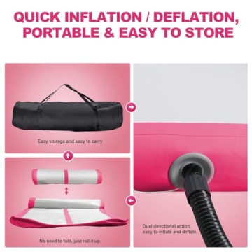 FBSPORT Inflatable Air Gymnastics Mat for Home Training
