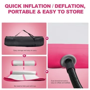 FBSPORT Inflatable Air Gymnastics Mat for Home Training