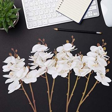 BOMAROLAN Faux Butterfly Orchid 4 Pcs for Elegant Decor