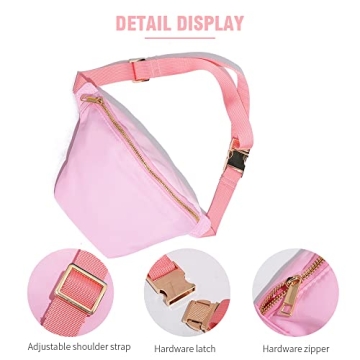 Kaymey Adjustable Waist Pack Bag Water Resistant (8#Pink)