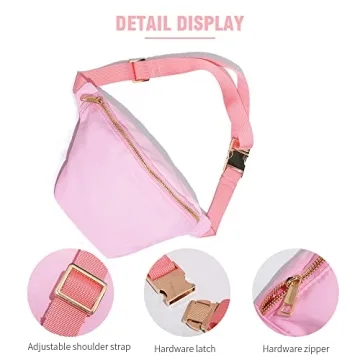 Kaymey Adjustable Waist Pack Bag Water Resistant (8#Pink)