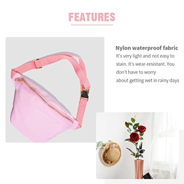 Kaymey Adjustable Waist Pack Bag Water Resistant (8#Pink)